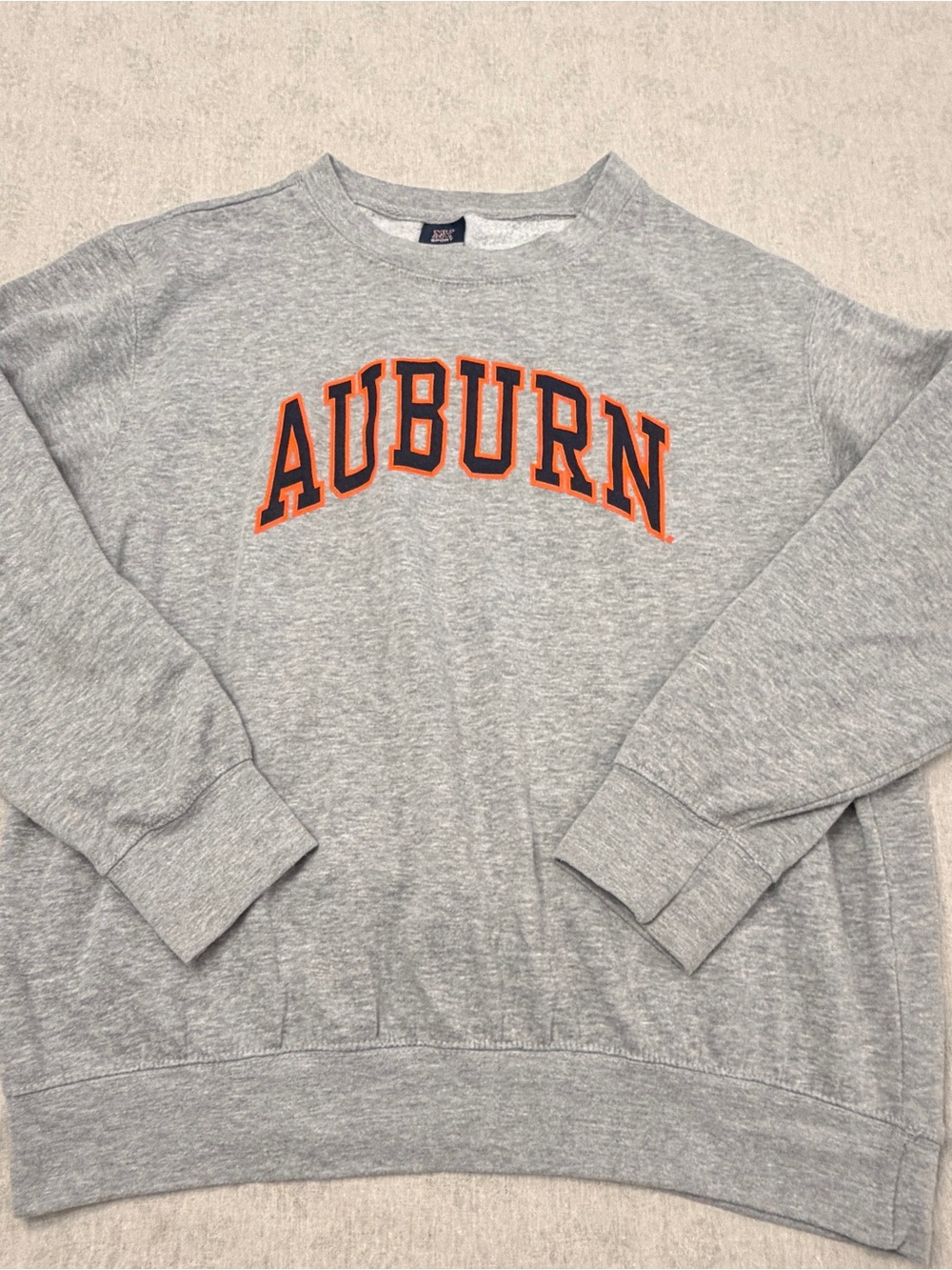 MV Sport Gray Crewneck Sweatshirt with Orange and Navy Auburn Logo